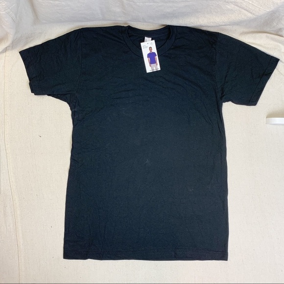 American Apparel Fine Jersey short sleeve tee NWT Black - Picture 1 of 5